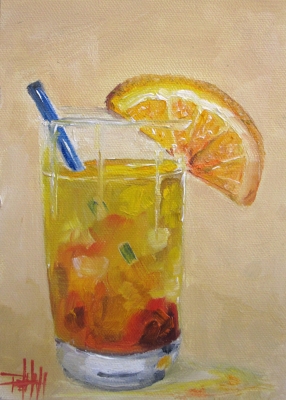 286x400 Painting Of The Day, Daily Oil Paintings By Delilah Tequila - Juice Painting