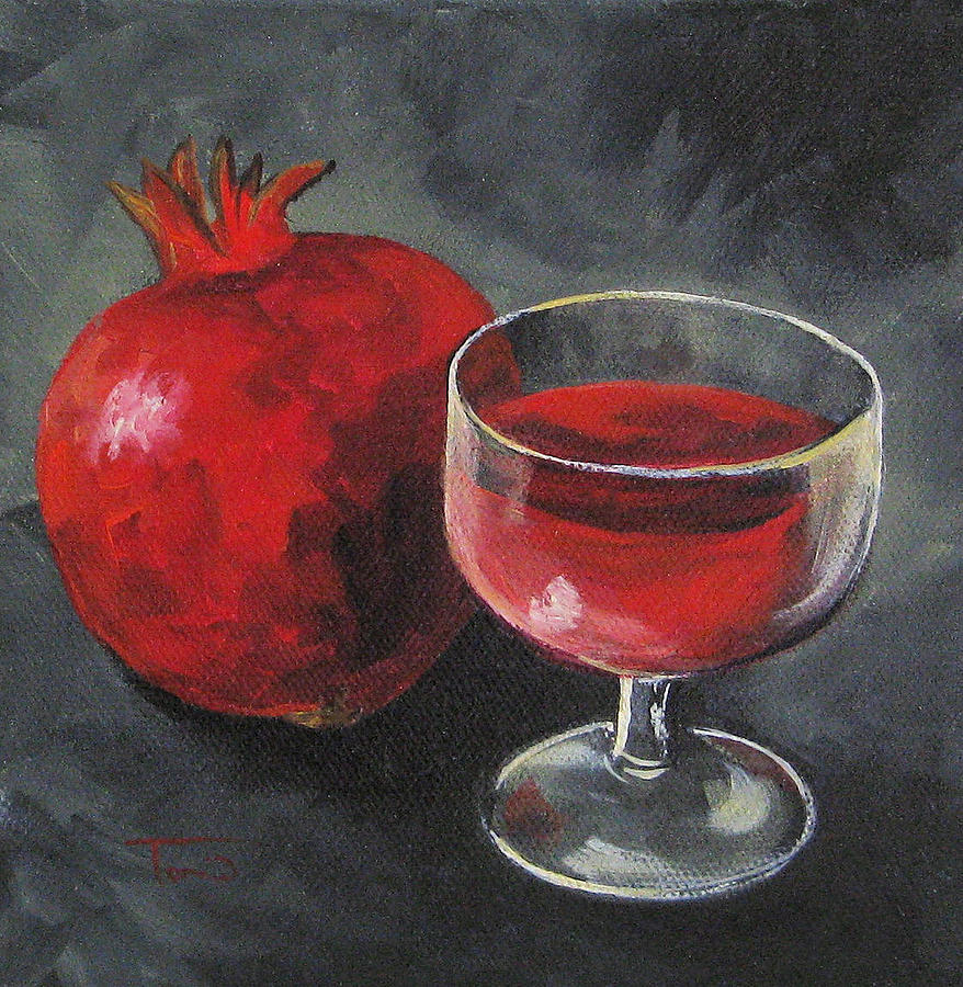 878x900 Pomegranate Juice Painting By Torrie Smiley - Juice Painting