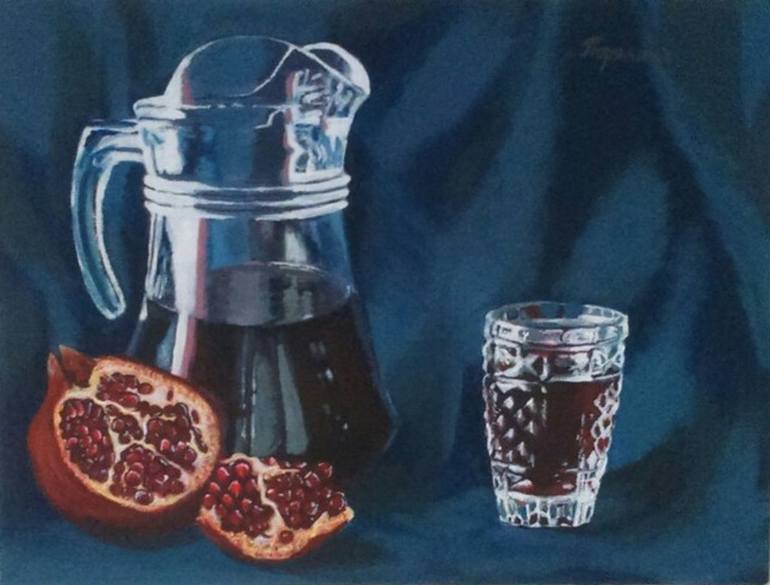 770x585 Saatchi Art Pomegranate Juice Painting By Polina Poryadina - Juice Painting