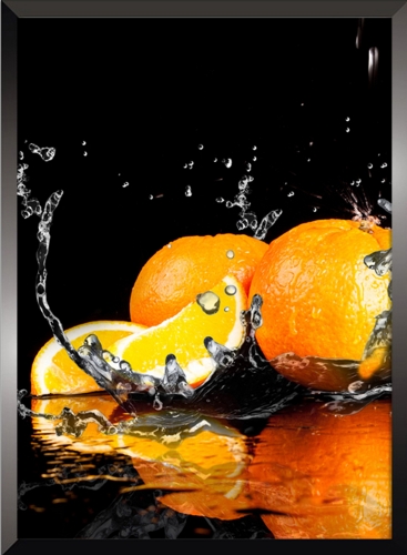 367x500 Animated Painting (Poster) Change Of Orange Into Glass Of Juice - Juice Painting