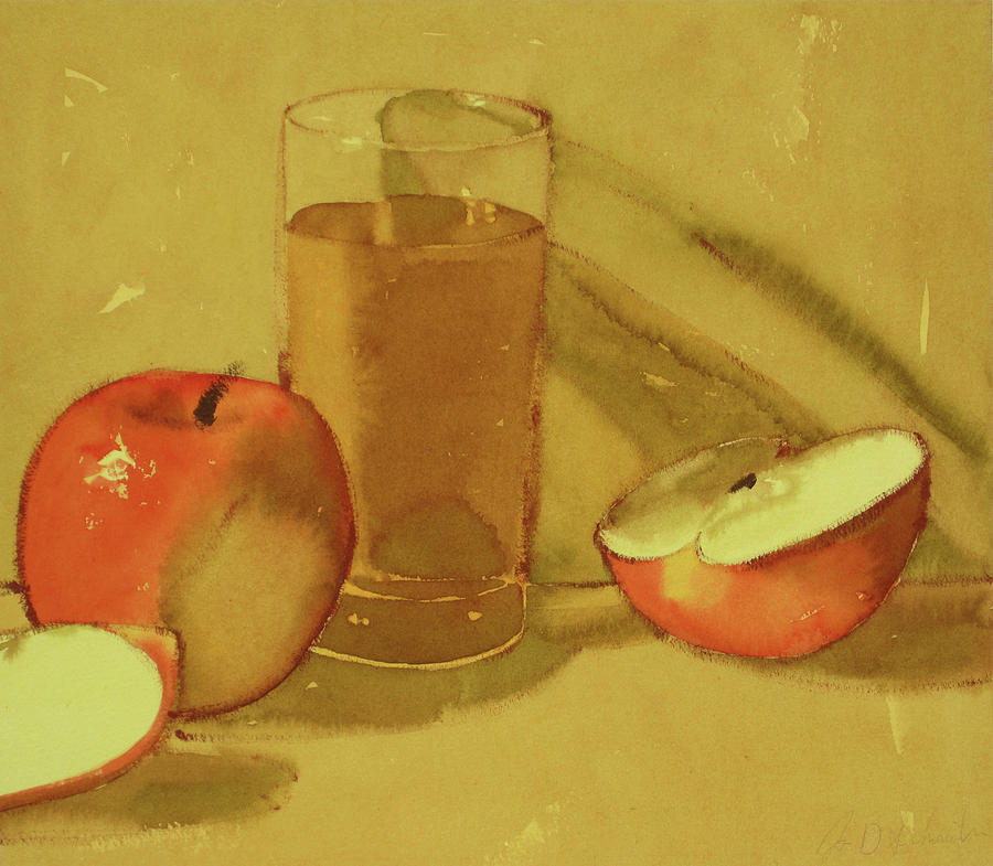 900x785 Apple Juice Painting By Joe Schneider - Juice Painting