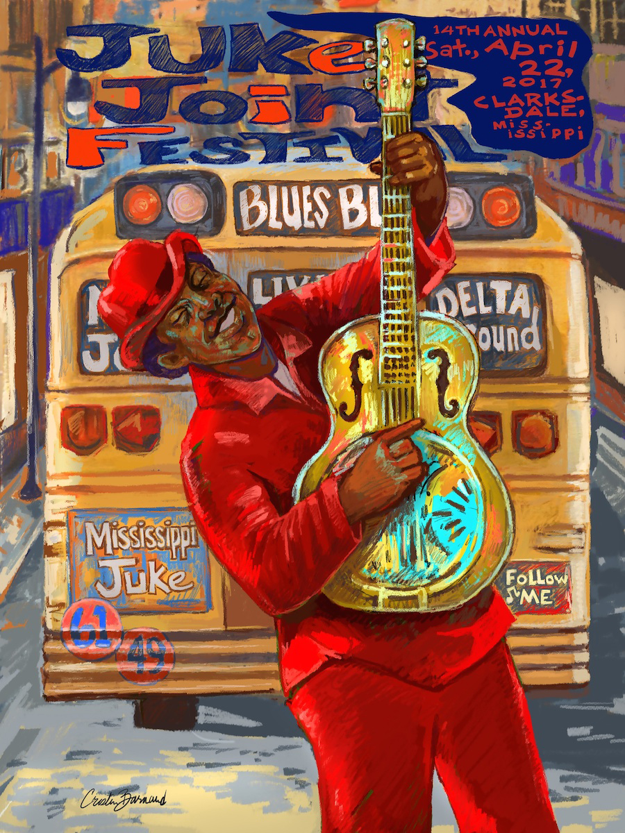 900x1200 2017.juke Joint.poster - Juke Joint Painting