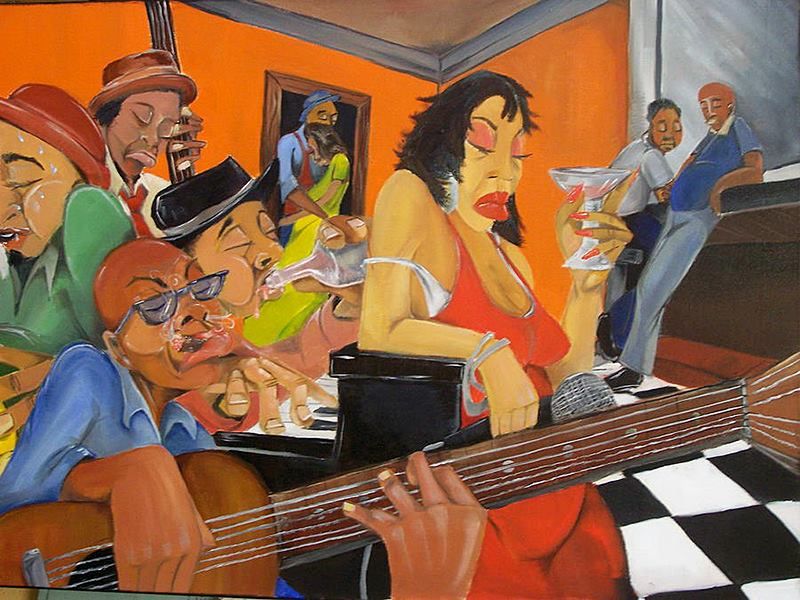 800x600 Juke Joint Painting By Byron Rogers 148 Blues Art - Juke Joint Painting