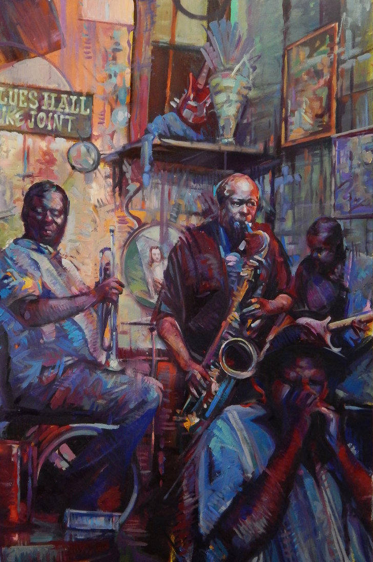728x1096 Memphis, Juke Joint, Blues By Sloppygee - Juke Joint Painting