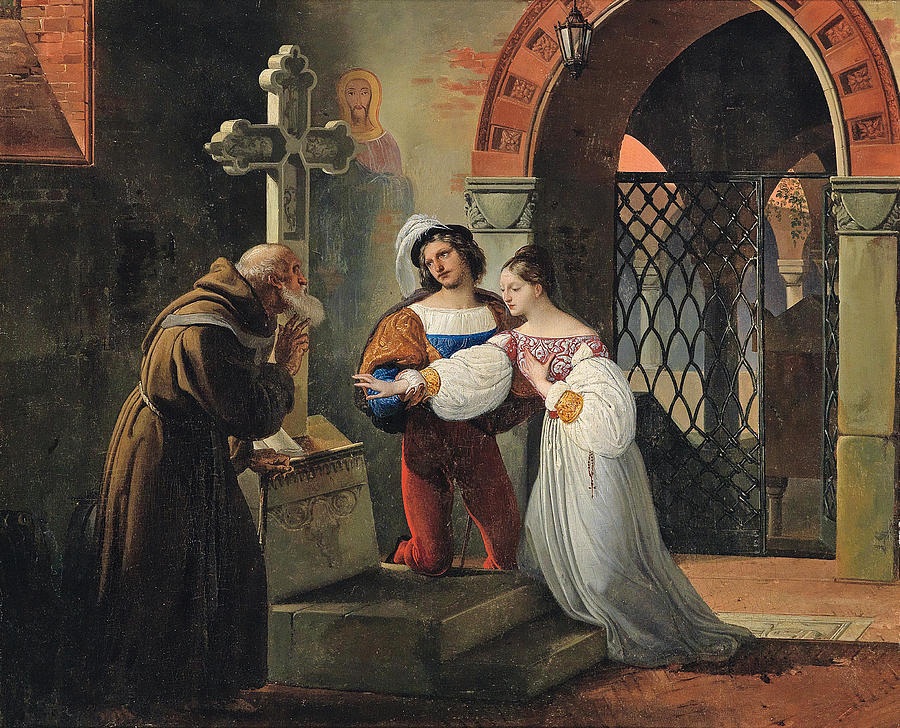 900x728 The Marriage Of Romeo And Juliet Painting By Francesco Hayez - Juliet Painting