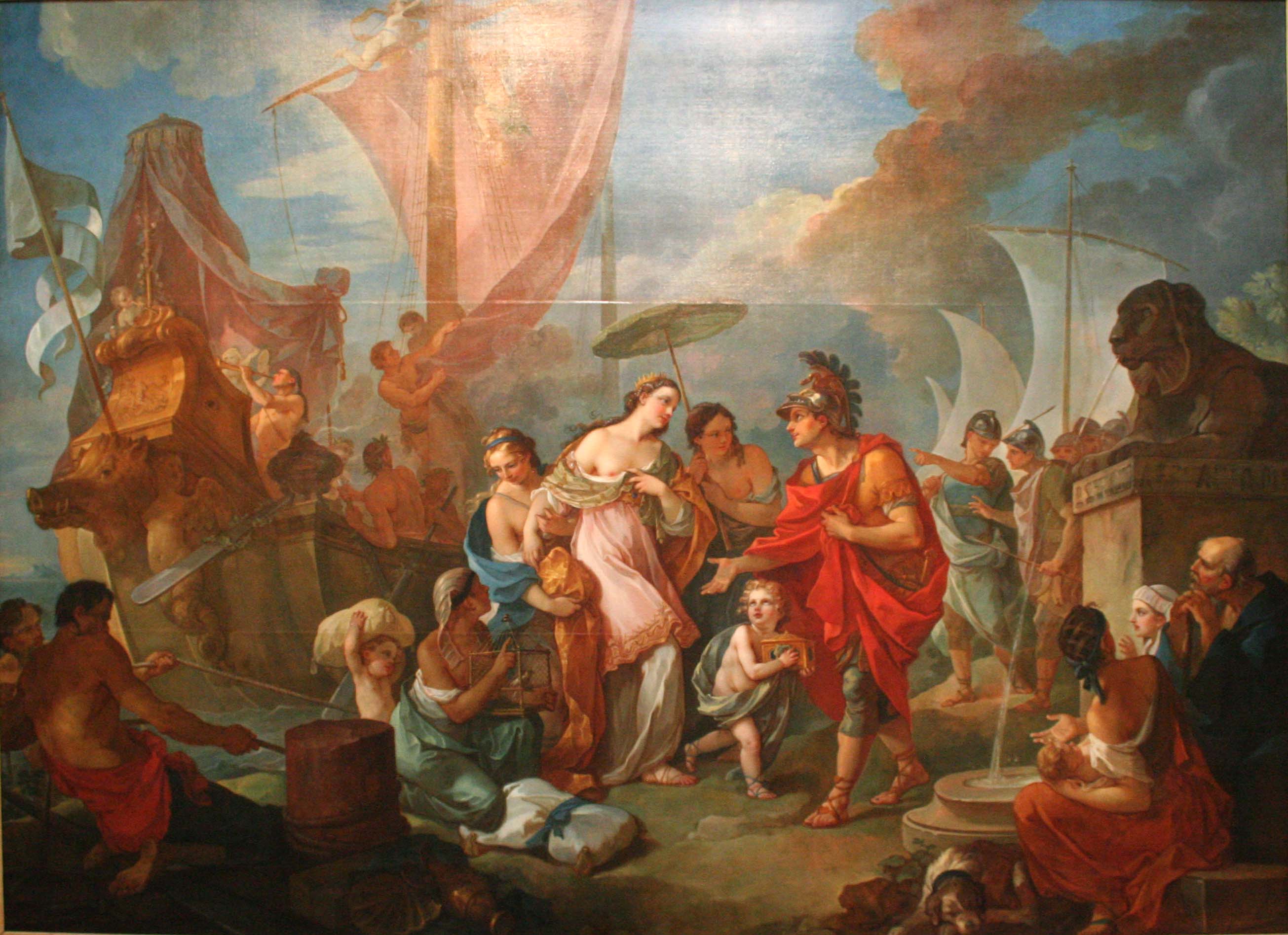 cleopatra and julius caesar painting