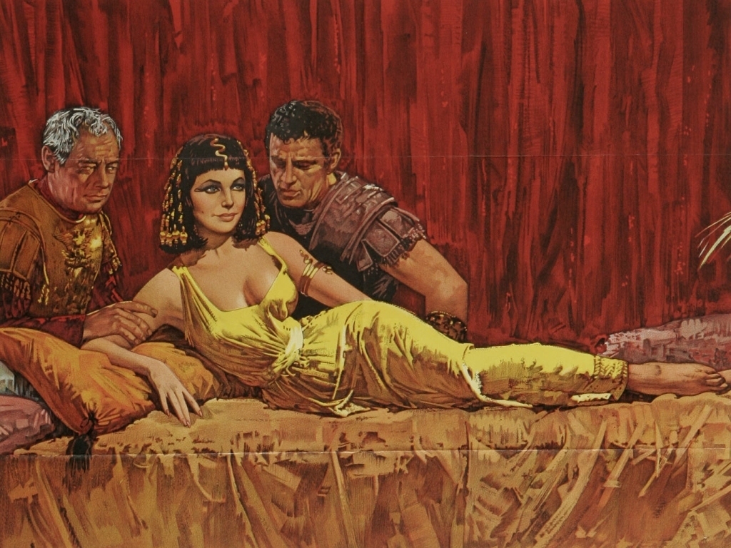 1024x768 Cleopatra - Julius Caesar And Cleopatra Painting