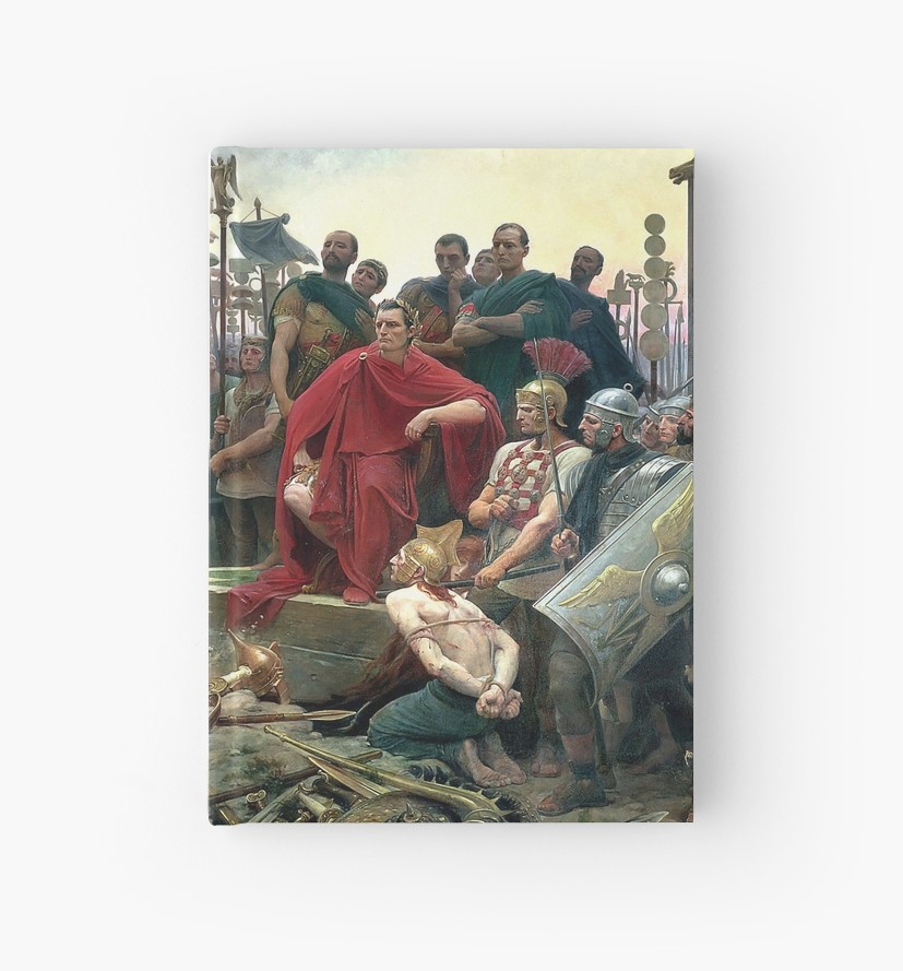 827x889 Vercingetorix Throws Down His Arms At The Feet Of Julius Caesar - Julius Caesar And Vercingetorix Painting