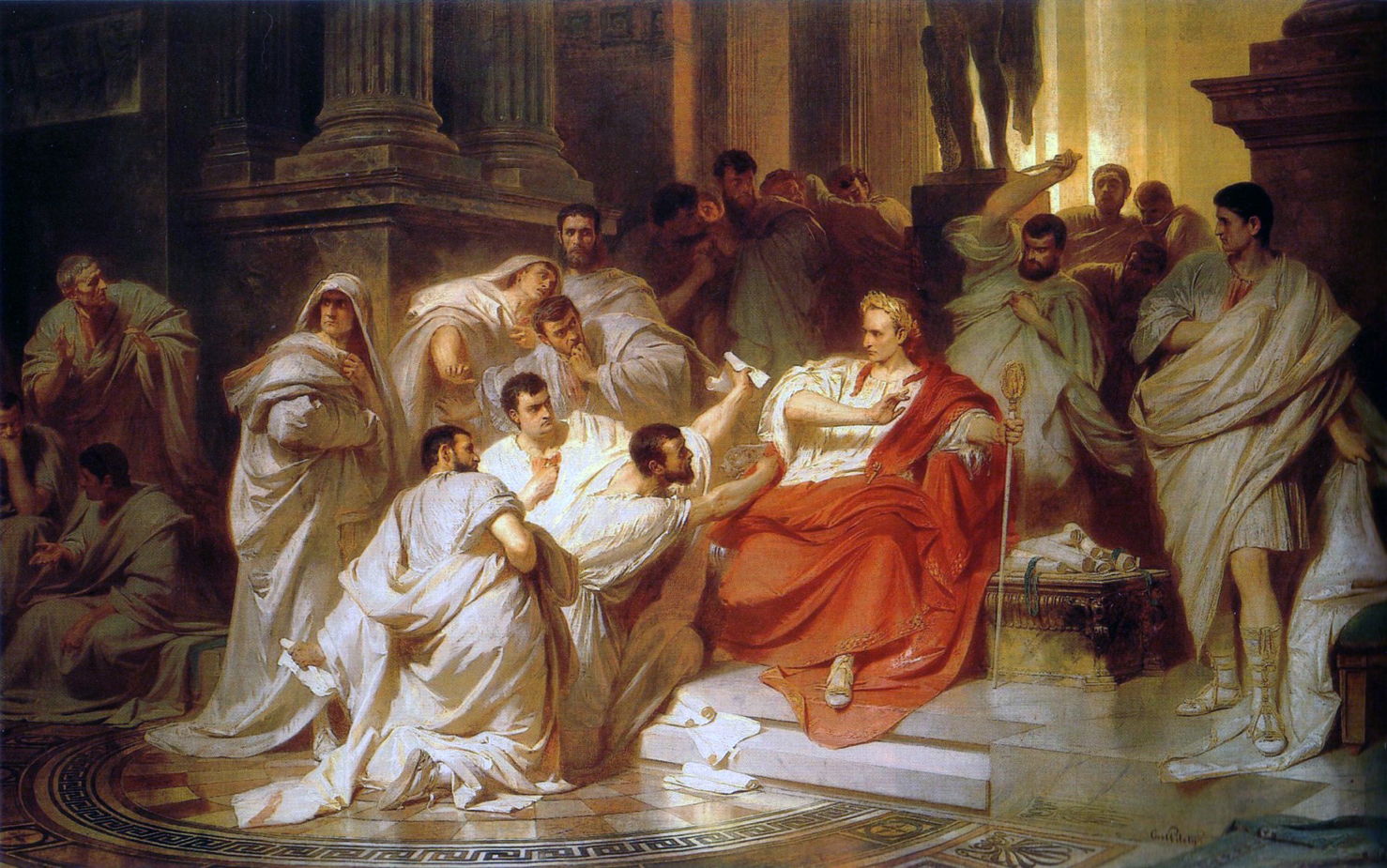 1478x925 Changing Stories Ovid's Metamorphoses On Canvas, 84 The Death - Julius Caesar Assassination Painting