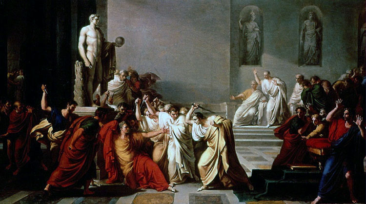 750x418 Julius Caesar As Dictator And Ides Of March 44 Bc Short History - Julius Caesar War Painting