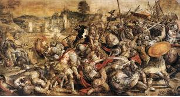 624x338 Pompey Caesar - Julius Caesar War Painting