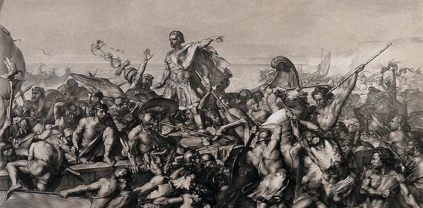 1356x668 How The Discovery Of Julius Caesar's First Landing Point - Julius Caesar War Painting