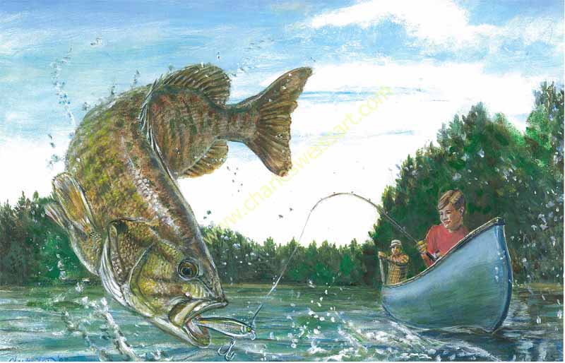 800x514 Index Of Galleriespaintings - Jumping Bass Painting