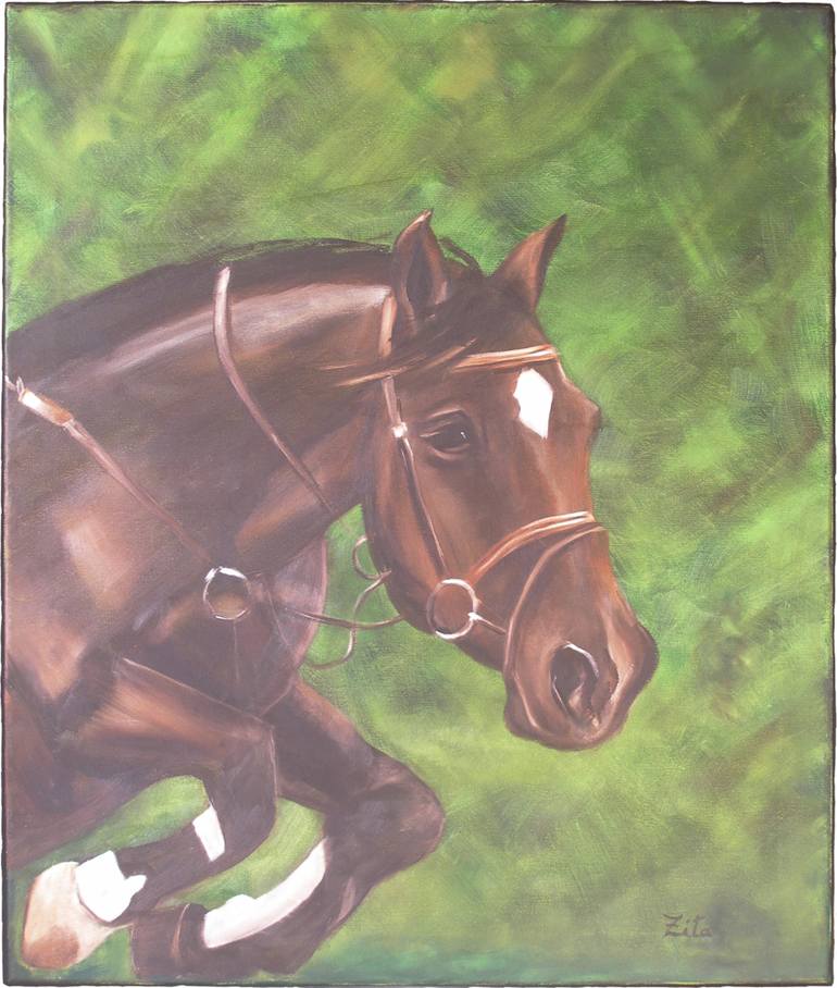 770x908 Saatchi Art Jumping Horse Painting By Zita Dantas - Jumping Horse Painting
