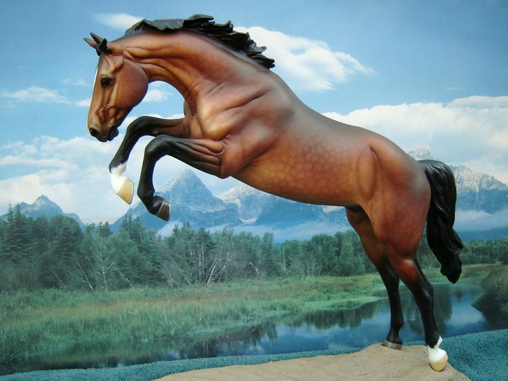 736x552 The 117 Best Model Horses Painted By Sommer Prosser Images - Jumping Horse Painting