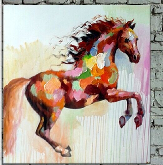 521x526 Buy Galloping Horse By Community Artists Group@ Rs. 3590. Code - Jumping Horse Painting