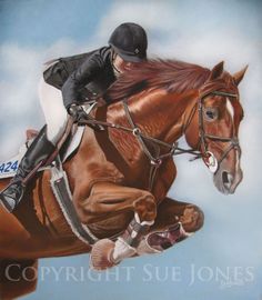 236x270 Equine Art Hunter Jumper Horse Portrait In Oil - Jumping Horse Painting