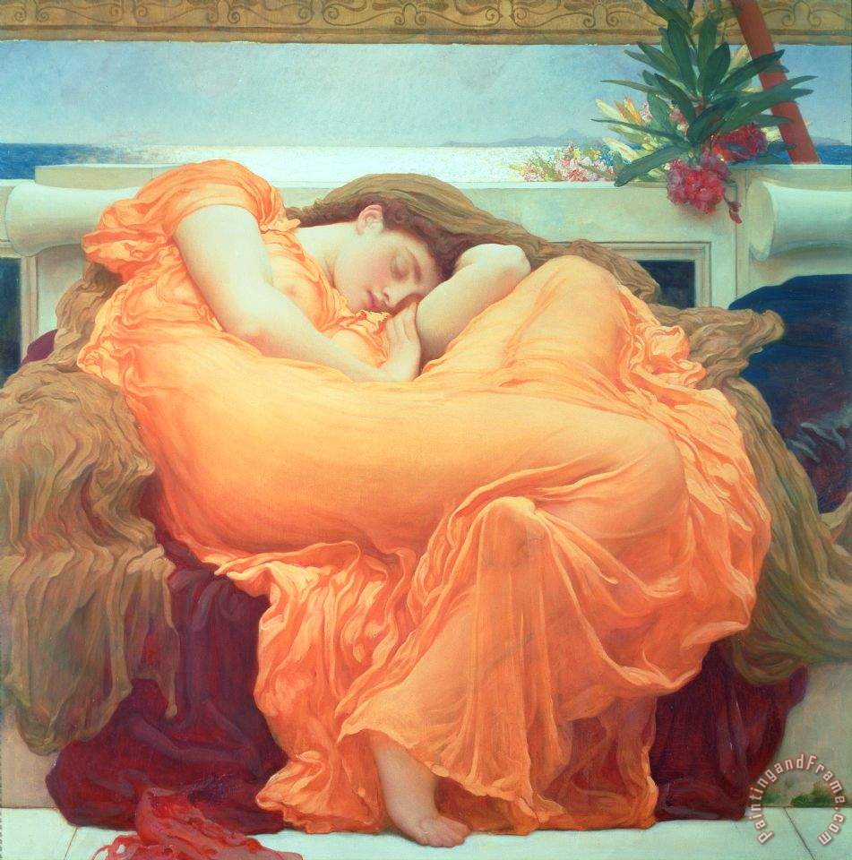 951x960 Frederic Leighton Flaming June Painting - June Painting