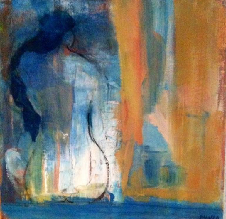 770x746 Saatchi Art Woman Waiting Painting By June Munro - June Painting