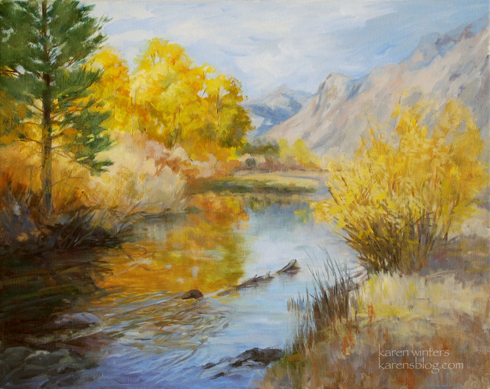 1000x794 Sierra Creek California Landscape Oil Painting - June Painting