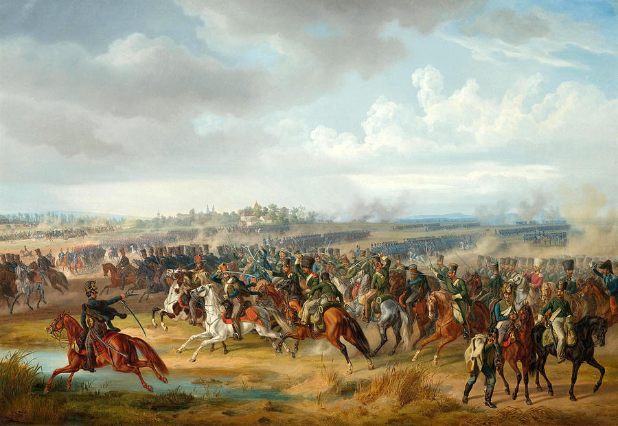 900x621 The Battle Of Papa On 12 June 1809 Painting By Albrecht Adam - June Painting