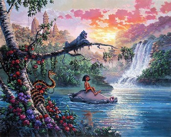 350x280 The Bear Necessities Jungle Book Disney Art - Jungle Book Painting