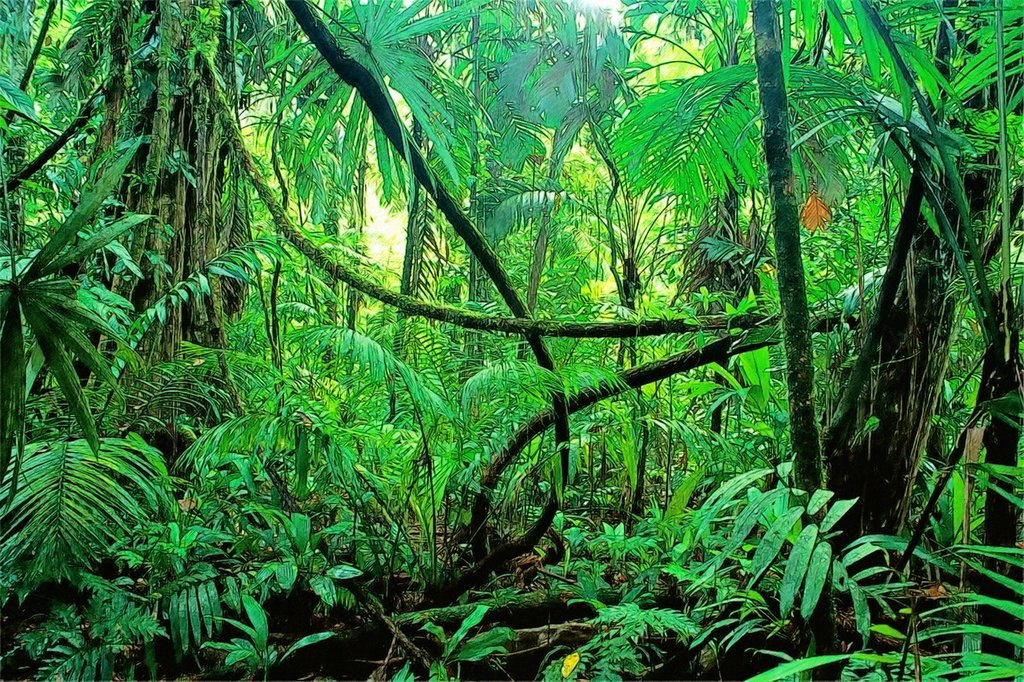 1024x682 Jungle(Sketch) By T Douglas Painting - Jungle Painting