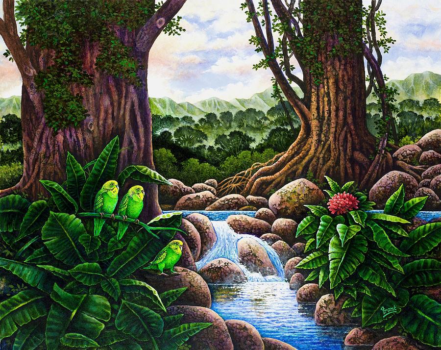900x714 Jungle Harmony V Painting By Michael Frank - Jungle Painting