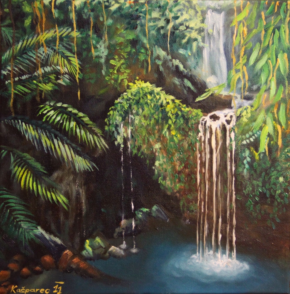 1000x1013 Jungle Peacefullness - Jungle Painting