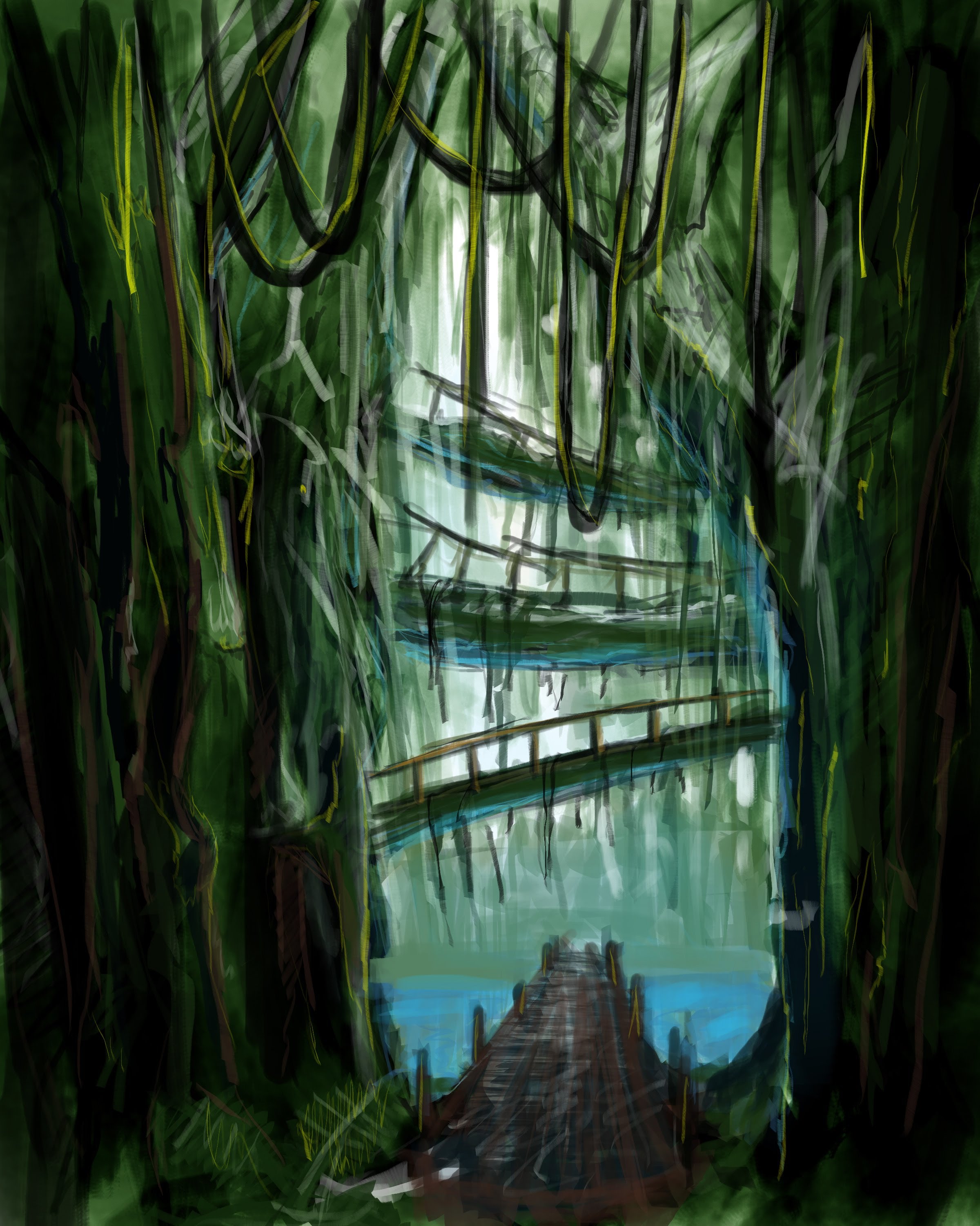 2400x3000 Speed Painting - Jungle Painting