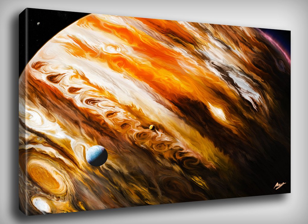 1023x742 Jupiter Space Art Canvas Print, By Crownosarts - Jupiter Painting