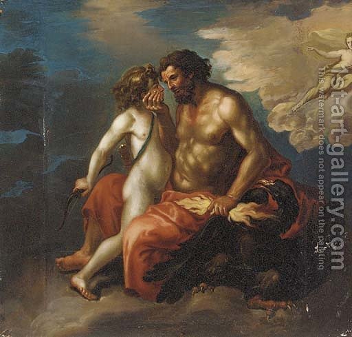 512x489 Jupiter And Ganymede (After) Francesco Albani Reproduction 1st - Jupiter Painting