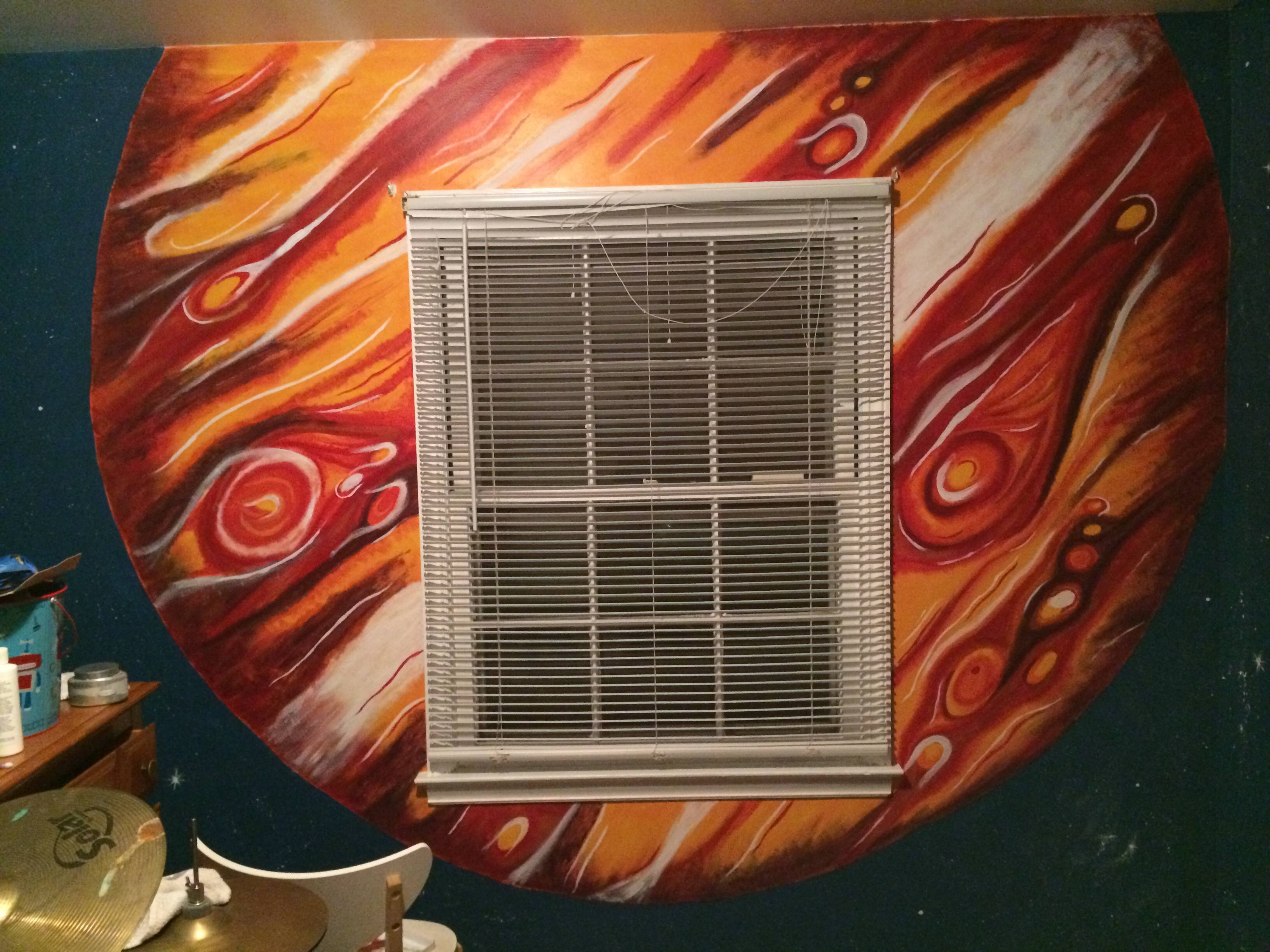 3264x2448 Painting A Space Theme In My Son's Room, I Finally Finished - Jupiter Painting