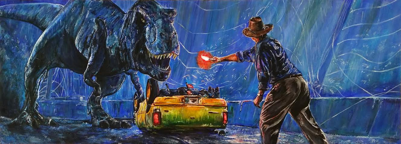 Jurassic Park Painting At Paintingvalley Com Explore Collection Of Jurassic Park Painting