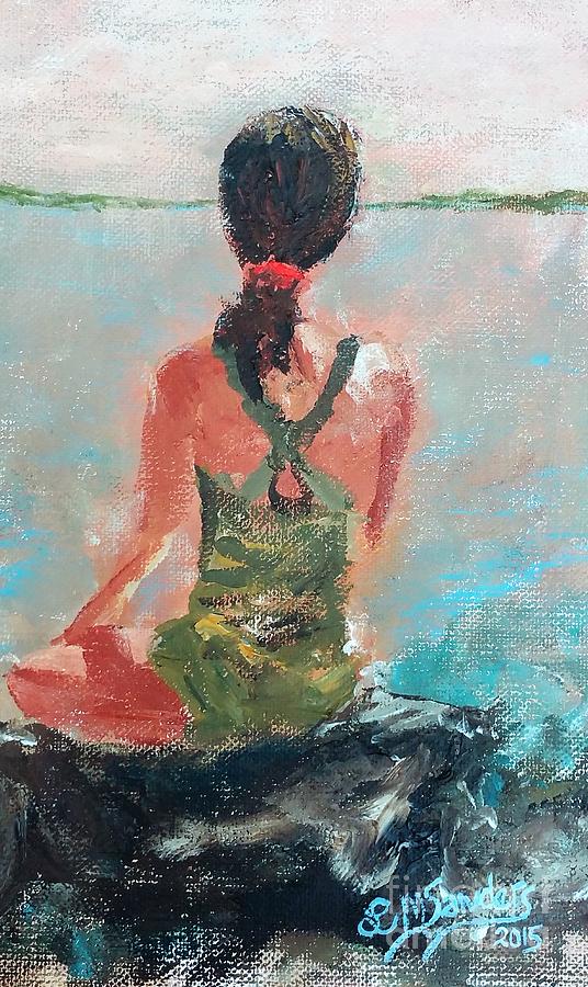 536x900 Just Breathe Painting By Lisa Sanders - Just Breathe Painting