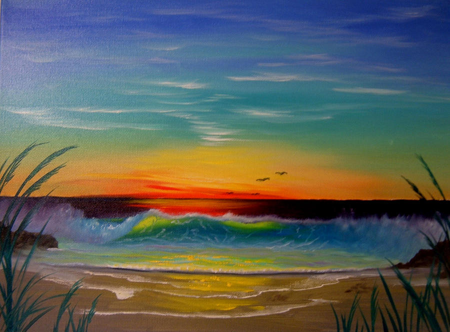900x664 Just Breathe Painting By Rani Mullane - Just Breathe Painting