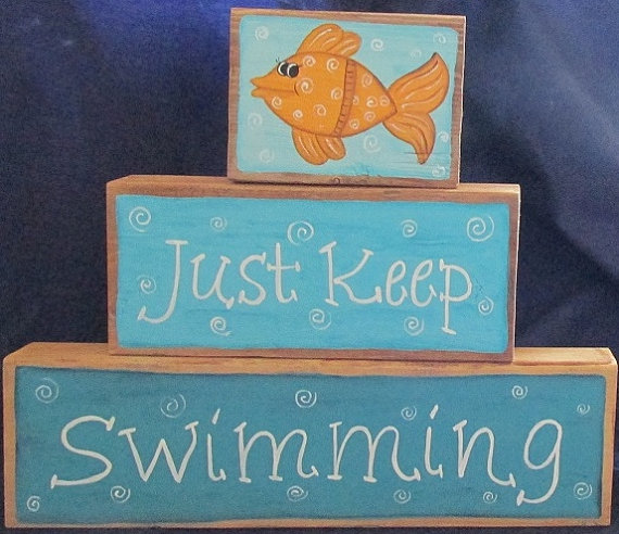 570x492 Just Keep Swimming Painting Pattern - Just Keep Swimming Painting
