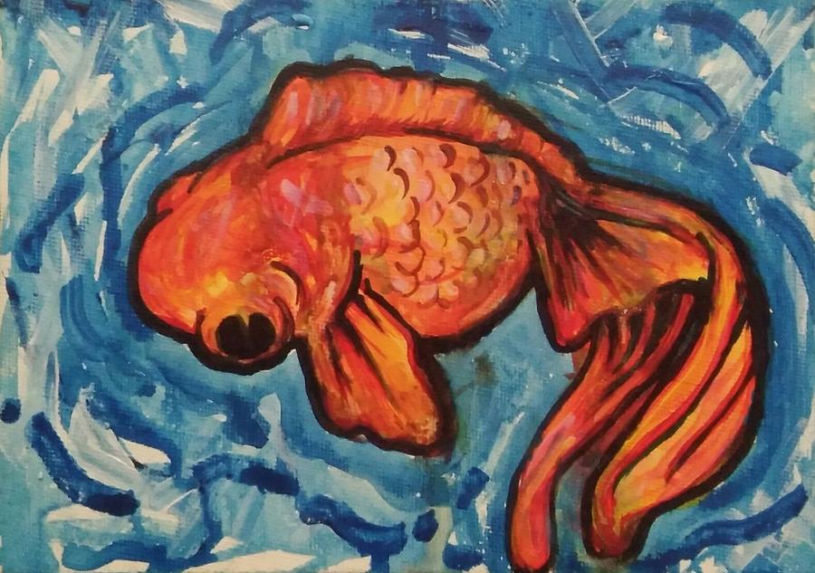 900x633 Just Keep Swimming Painting By Estella Mendez - Just Keep Swimming Painting
