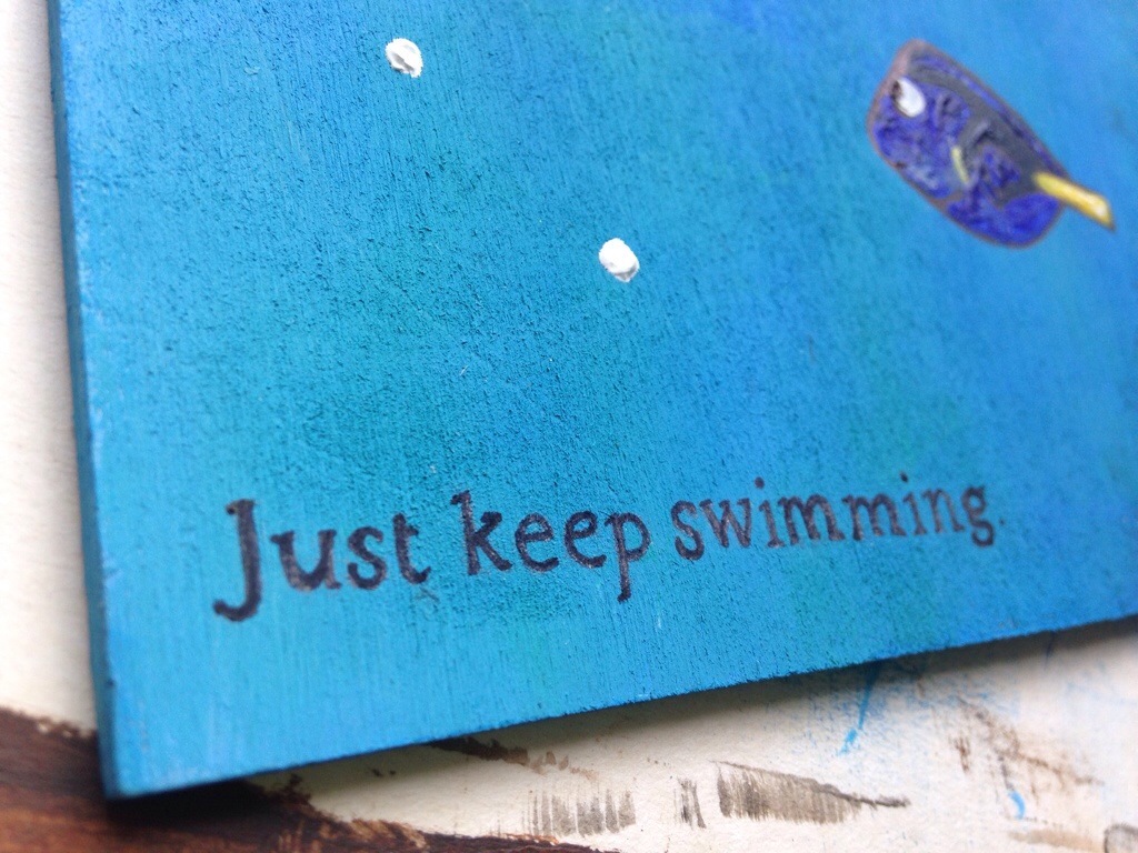 1024x768 Just Keep Swimming. Paradisefallls - Just Keep Swimming Painting