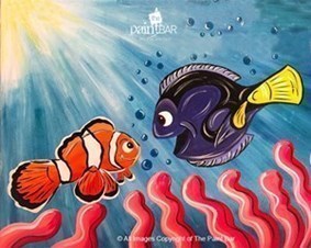 283x226 The Paint Bar - Just Keep Swimming Painting