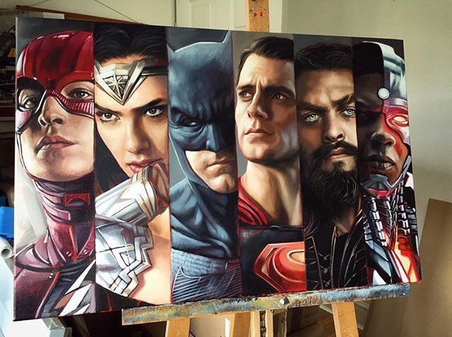 640x477 Fanart Justice League Painting By @benjefferyartist On Instagram - Justice League Painting