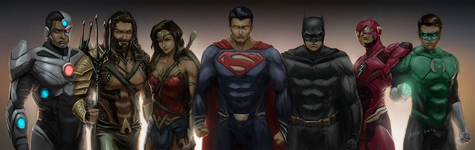 1590x502 Justice League! By Themimig - Justice League Painting