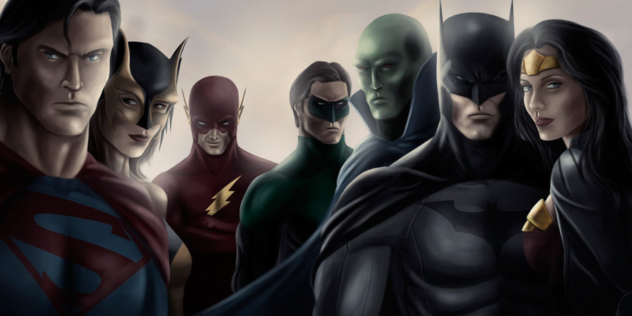 900x450 Justice League By Niyoarts - Justice League Painting