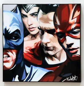 293x300 Justice League Canvas Quotes Wall Decals Photo Painting Framed Pop - Justice League Painting