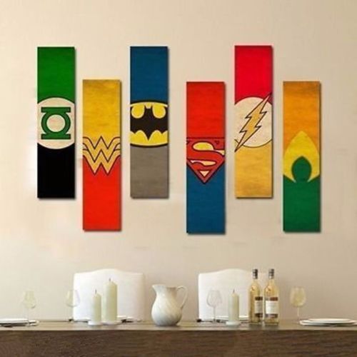 500x500 Justice League,oil Painting Hand Painted Art Modern Wall Decor - Justice League Painting