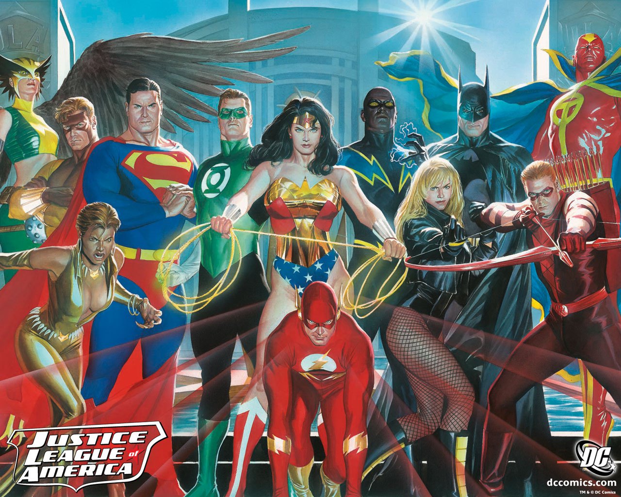 1280x1024 The Justice League Painting Wallpaper - Justice League Painting