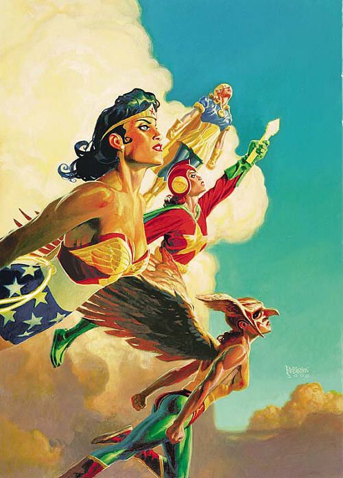 500x697 Justice Society Of America - Justice Society Of America Painting