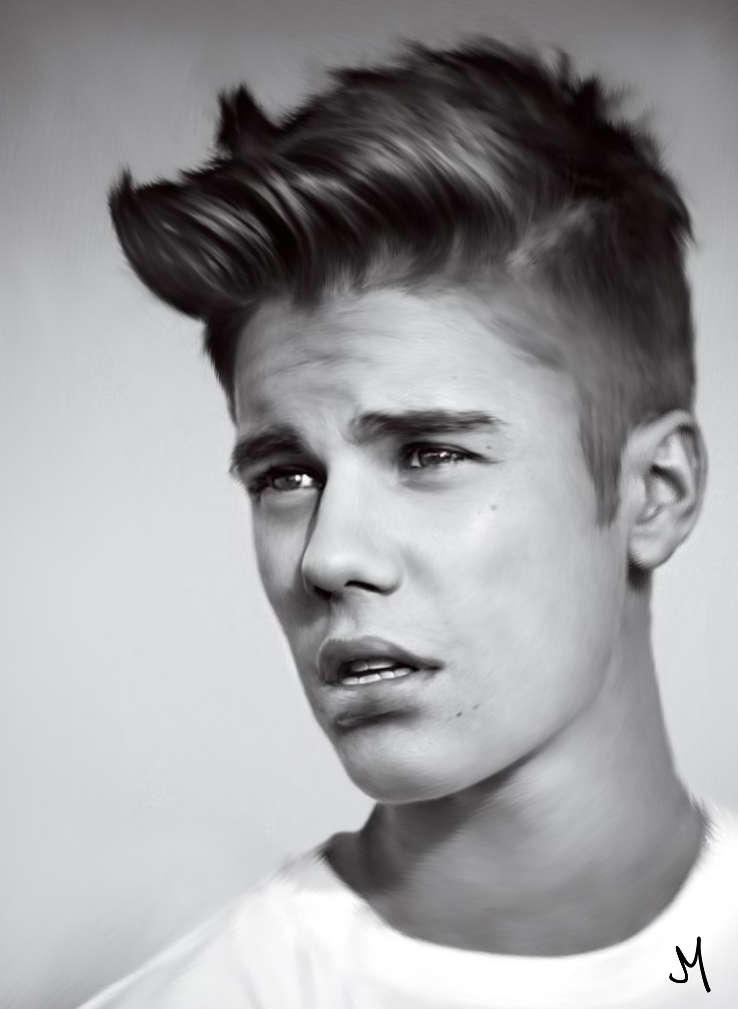 1494x2042 Artstation - Justin Bieber Painting