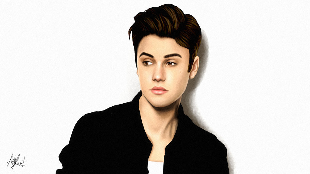 1024x576 Justin Bieber Painting By Arthurforzus - Justin Bieber Painting