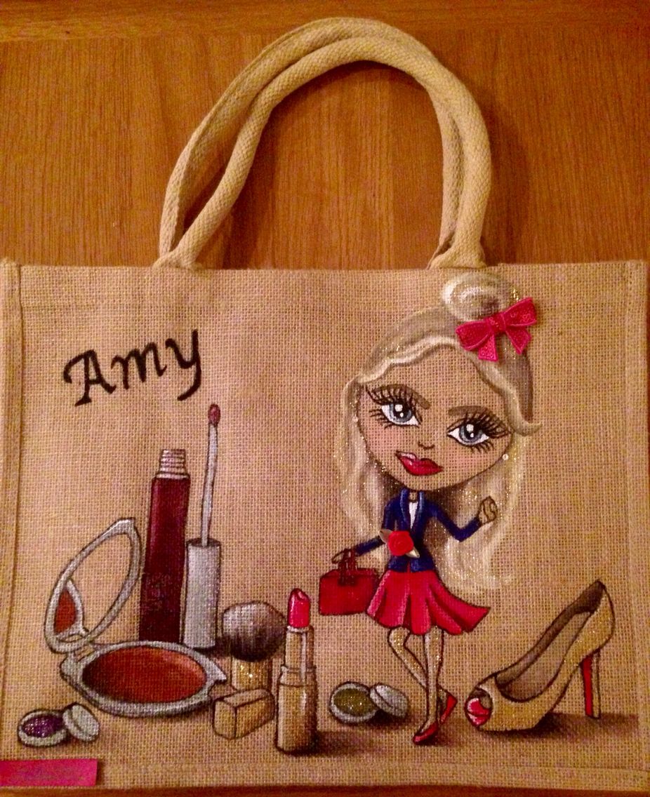926x1136 Emily Em Original Bag Designs. Personalised, Hand Painted Jute - Jute Painting